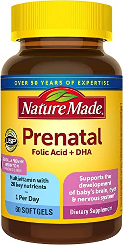 b'Nature Made Prenatal Multivitamin + DHA 200 mg Softgels'