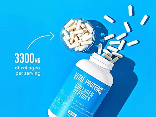 Vital Proteins Collagen Pills Supplement (Type I, III), 360 Collagen Capsules, 3300mg