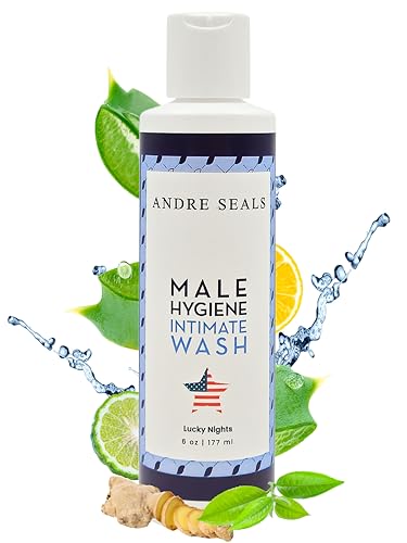 Andre Seals Intimate Wash for Men, Lucky Nights Scent – Refreshing Genital Care & Odor Control