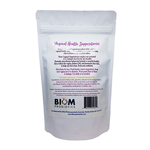 Biom Probiotics Prebiotics Boric acid Suppositories . Feminine Health Probiotic for Infections