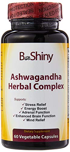 BeShiny Ashwagandha Complex with termeric Cinnamon Basil Leaf Supports a Healthy 