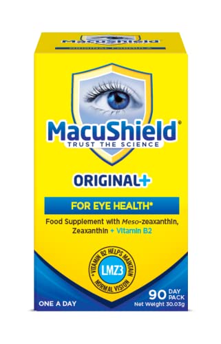 MacuShield Original Plus Capsules - 90 Day Pack, Eye Health Food Supplement containing