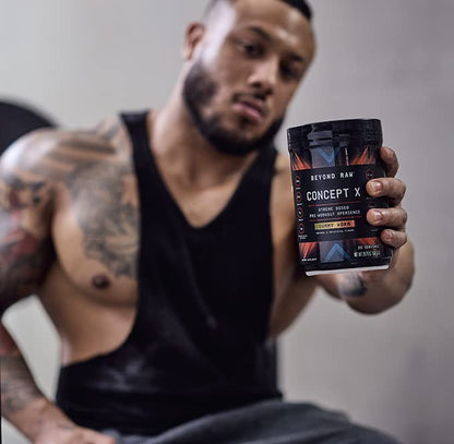 BEYOND RAW Concept X | Clinically Dosed Pre-Workout Powder | Contains Caffeine