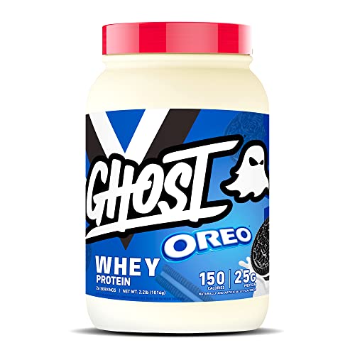 GHOST Whey Protein Powder, Oreo - 2LB Tub, 25G of Protein - Cookies & Cream Flavored