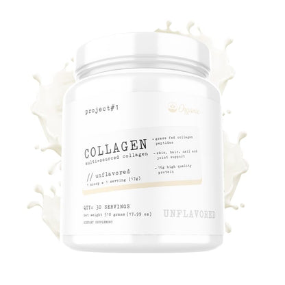 Project #1 Nutrition Multi-Sourced Collagen Powder | Grass-Fed Peptides for Skin, Hair