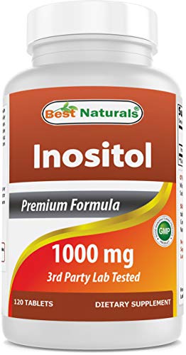 Best Naturals Inositol 1000mg 120 Tablets - Also Called Vitamin B8