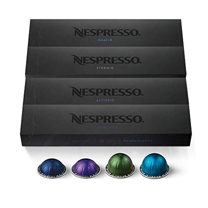 Nespresso Capsules VertuoLine , Intense Variety Pack, Dark Roast Coffee, 40-Count