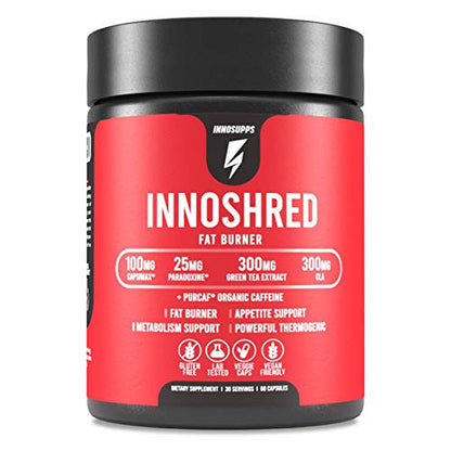 Inno Shred - Day Time Fat Burner | 100mg Capsimax, Grains of Paradise, Organic Caffeine