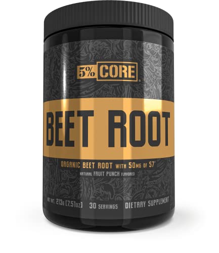 5% Nutrition Core Beet Root | Nitric Oxide Organic Beet Root Powder Pre Workout Additive