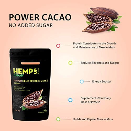 Canah Hemp Up Organic Protein Shake Powder – Muscle gain & Boost up Immune System,