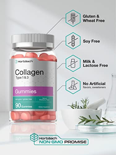 Hydrolyzed Collagen Gummies | 90 Count | Strawberry Flavored Gummy Supplement