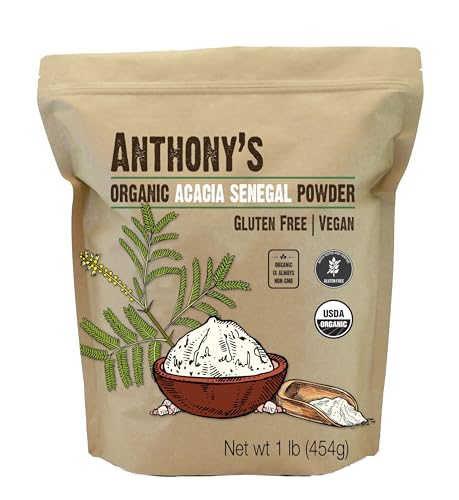 Anthony's Organic Acacia Senegal Powder, 1 lb, Batch Tested Gluten Free, Non GMO