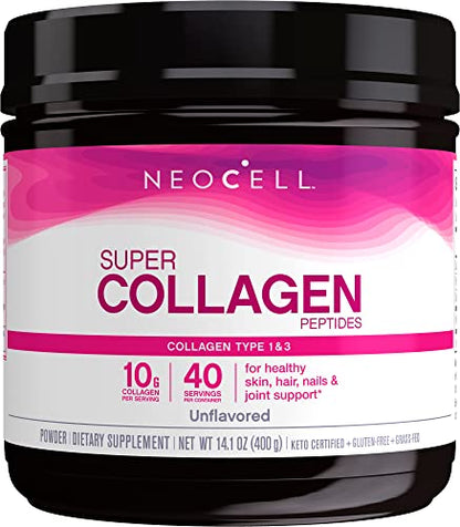 NeoCell Super Collagen Powder, 10g Collagen Peptides per Serving, Gluten Free