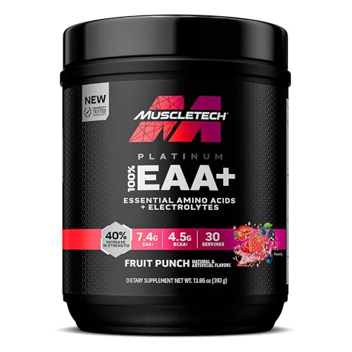 MuscleTech | Platinum 100% EAA+| Essential Amino Acids| Muscle Strength Builder