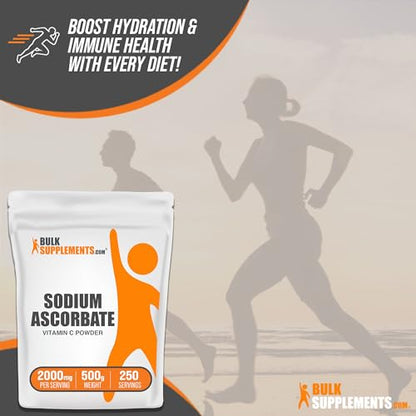 BulkSupplements.com Sodium Ascorbate Powder - Antioxidant Powder - Sodium Ascorbate