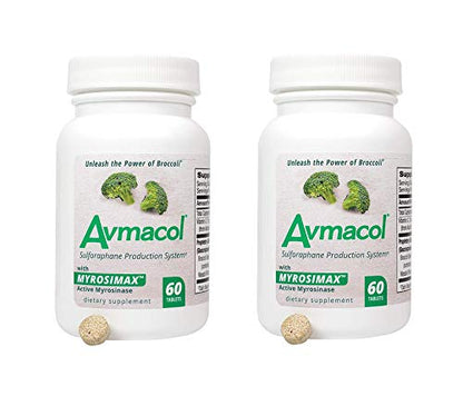 AVMACOL® (120) 2 Bottle Value Sulforaphane Supplement with Myrosinase