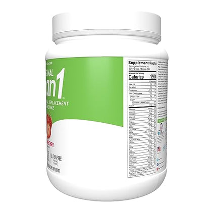 Lean1 Strawberry, 15 Serving tub, Fat Burning Meal Replacement by Nutrition53