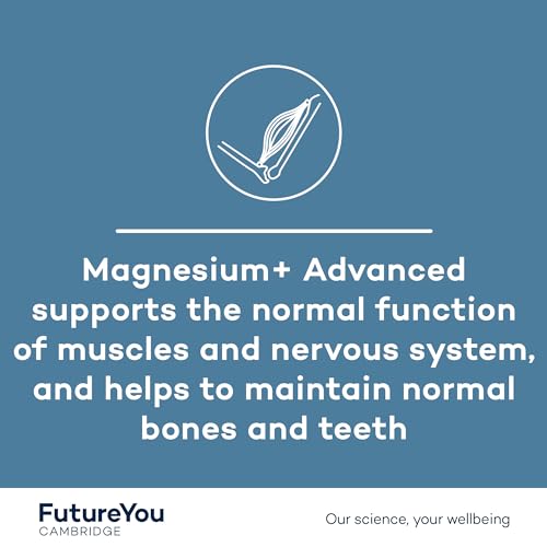 FutureYou Magnesium+ Advanced (28 Capsules). High Strength Magnesium Supplements for Women & Men