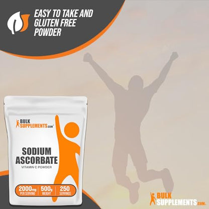 BulkSupplements.com Sodium Ascorbate Powder - Antioxidant Powder - Sodium Ascorbate