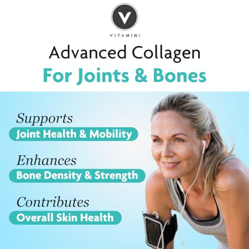 Premium Advanced Collagen Complex for Joint and Bone Health – High Strength Marine Collagen with Vitamin D3, Zinc, and Copper