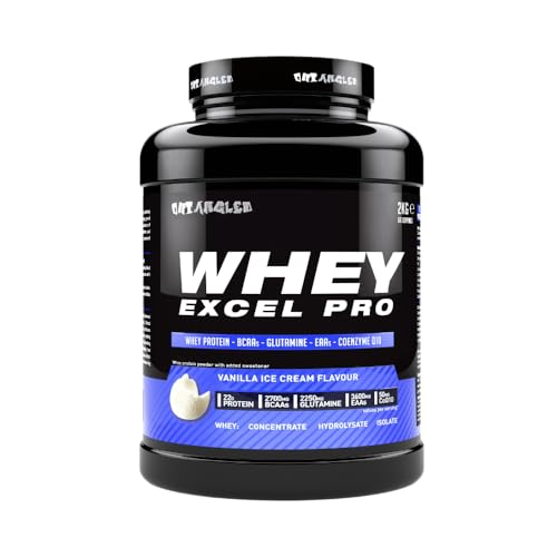 Out Angled Whey Excel Pro Whey Protein Powder Vanilla Flavour, 2kg, 66 Servings, High Protein Powder