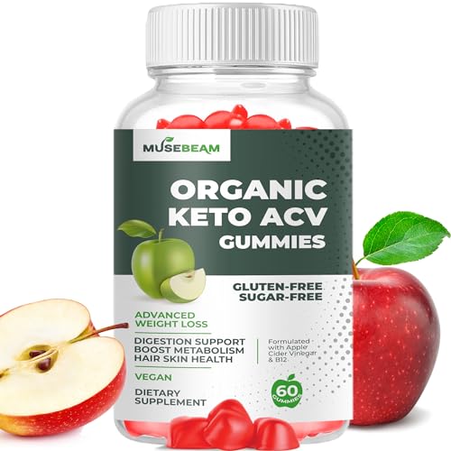 Organic Keto ACV Gummies Advanced Weight Loss - Gluten & Sugar Free Belly Fat Burner