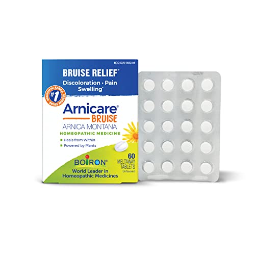 Boiron Arnicare Bruise for Relief of Pain or Swelling from Injuries, and Discoloration of Bruises - 60 Tablets