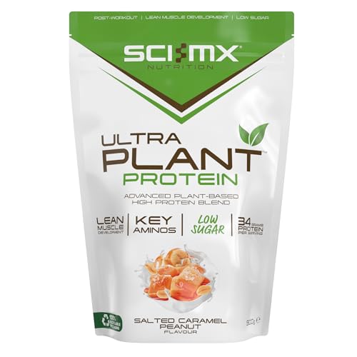 SCI-MX Ultra Plant - Salted Caramel Peanut Flavour Vegan Protein Powder Blend + Vitamin B Complex