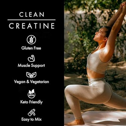 Clean Creatine - 100% Creapure® Creatine Monohydrate Powder for Muscle Growth