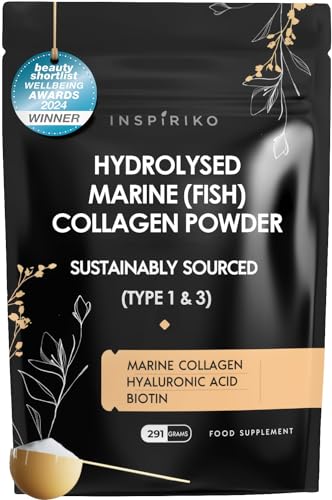 Marine Collagen Powder for Women - Marine Collagen with Hyaluronic Acid, Vitamin C