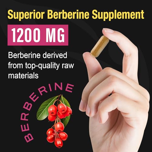 Berberine Supplement 1200mg Berberine HCL - High Bioavailability Microbeadlet Complex