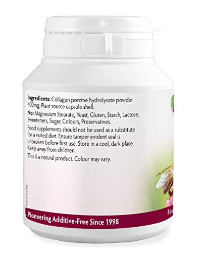 High Strength Collagen 400mg 90 Capsules, 3 Months Supply, Premium Hydrolysed Porcine Powder