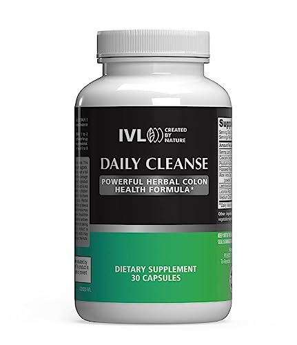 IVL - Daily Cleanse Herbal Colon Health Formula - Detoxification, Probiotic, Digestive Support