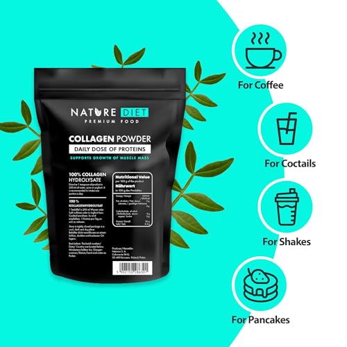 Nature Diet - Collagen Powder 600 g | Hydrolysate | Unflavored | Collagen Peptides | Source of Protein