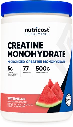 Nutricost Creatine Monohydrate Powder (Watermelon, 500 Gram) - Micronized Creatine 