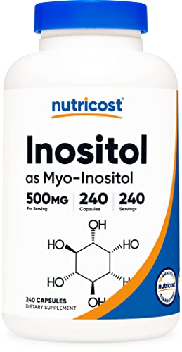 Nutricost Inositol Capsules 500mg, 240 Capsules - Veggie Capsules, Non-GMO, Gluten 