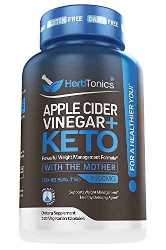 Herbtonics Apple Cider Vinegar Capsules Plus Keto BHB | Fat Burner & Weight Loss