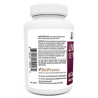 Dr. Berg Liver Cleanse Detox Capsules w/Unique Blend of Milk Thistle, Ox Bile & Folate