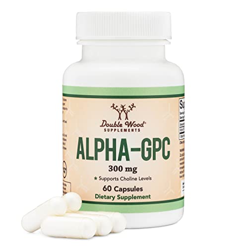 Alpha GPC Choline 600mg Capsules - Brain Support Supplement for Focus, Memory