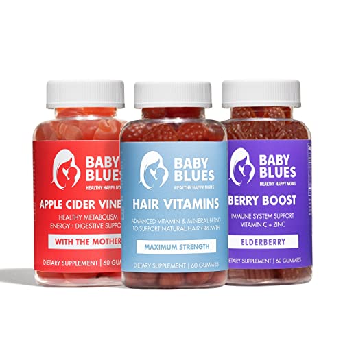 Baby Blues Postpartum Pack (Pack of 3) - Vitamin Kit for New Moms: Hair, Energy