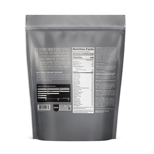 Isopure Protein Powder, Zero Carb Whey Isolate, Gluten Free, Lactose Free, 25g Protein