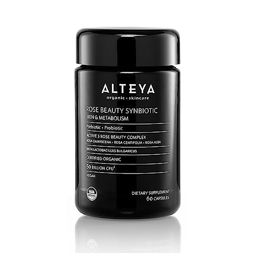 Alteya Organics Beauty Prebiotics + Probiotics and Rose Extracts, Skin Beauty from Within Supplement