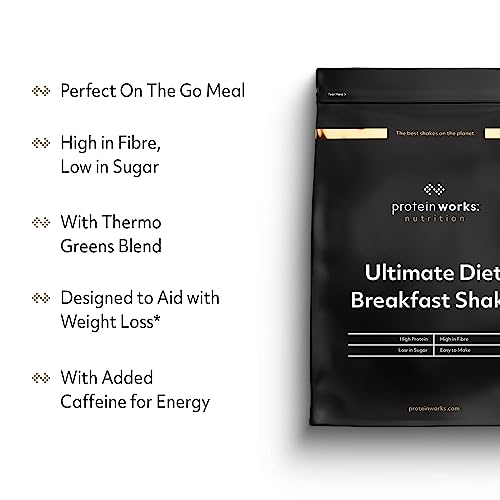 Protein Works - Ultimate Diet Breakfast Shake | Low Calorie Breakfast Shake | Low Sugar High Protein Breakfast