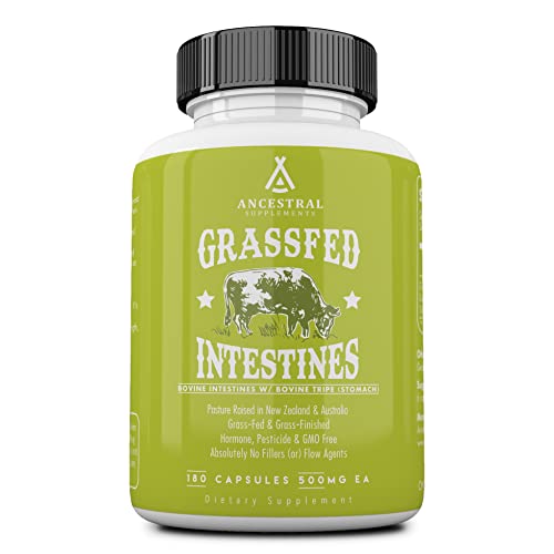 Ancestral Supplements Grass Fed Beef Intestines with Stomach (Tripe), 3000mg, 