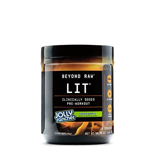 BEYOND RAW LIT | Clinically Dosed Pre-Workout Powder | Contains Caffeine, L-Citruline