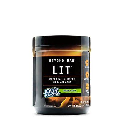 BEYOND RAW LIT | Clinically Dosed Pre-Workout Powder | Contains Caffeine, L-Citruline