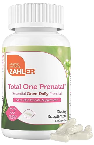 Zahler - Total One Prenatal Vitamins for Women (120 Count) Daily Multi Vitamin Prenatals