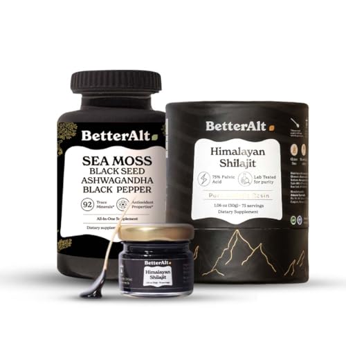 Better Alt Energy Duo with Pure Himalayan Shilajit Resin 30 gm & Sea Moss Capsules