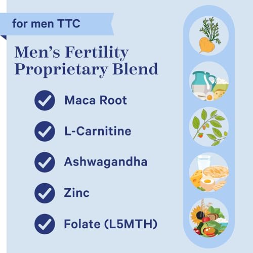 Blue Stork Fertility Supplements for Men - Supports Conception for Him - Male Prenatal Vitamins