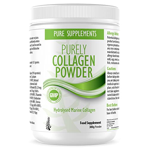 Collagen Powder Marine Supplement | Hydrolyzed Protein peptides with Hyaluronic Acid Vitamin C Biotin etc for Women Men